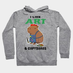 I Like Art and Capybaras Hoodie